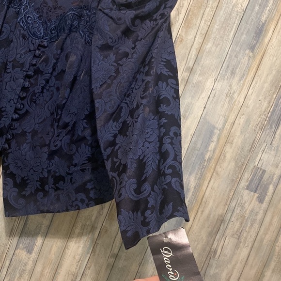 NWT Vintage David Rose Winter Blue Jacquard Blazer | Size 16W - Picture 9 of 16